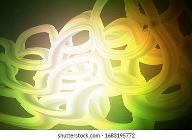 Dark Green, Yellow vector abstract blurred background. Shining colorful illustration in smart style. Completely new design for your business.