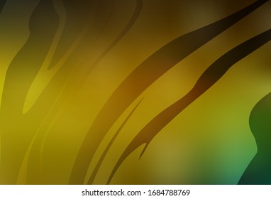 Dark Green, Yellow vector abstract blurred background. New colored illustration in blur style with gradient. New way of your design.