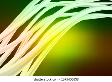 Color verde oscuro, vector amarillo abstracto patrón brillante. Nueva ilustración de color en estilo borroso con degradado. Fondo para un teléfono móvil.