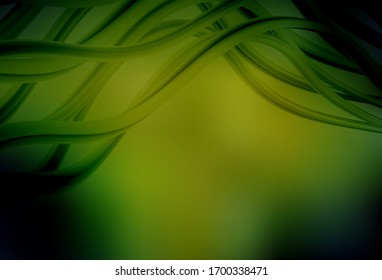 Dark Green, Yellow vector abstract blurred background. Glitter abstract illustration with gradient design. New style for your business design.
