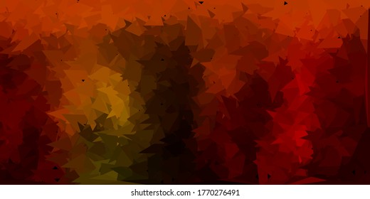 Dark green, yellow vector abstract triangle texture. Colorful abstract illustration with gradient triangles. Your design for applications.