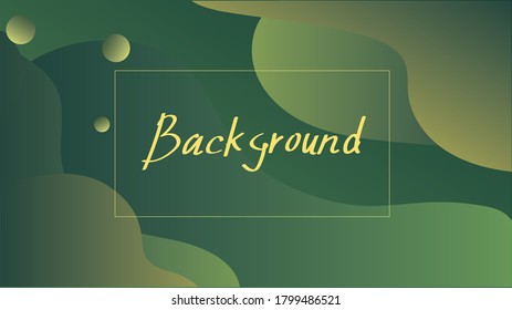 Dark green and yellow vector abstract background. Aesthetic dark template. Aesthetic background for your work.