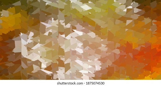 Dunkelgrüner, gelber, abstrakter, Vektorhintergrund im Dreieck. Moderne abstrakte Illustration mit polygonalen Dreiecken. Hintergrund für Webdesigner.