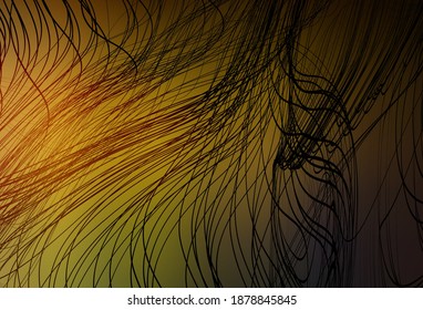 Disposición borrosa abstracta de vector amarillo, verde oscuro. Ilustración creativa en estilo de semitono con gradiente. Diseño borroso para su sitio web.