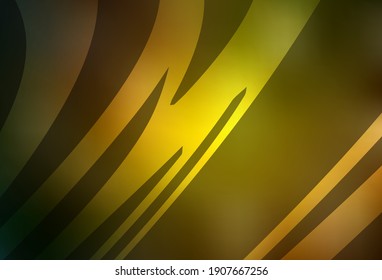 Dark Green, Yellow vector abstract blurred background. Creative illustration in halftone style with gradient. New way of your design.