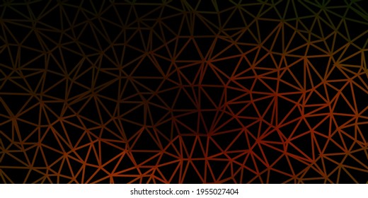 Patrón de triángulo abstracto vectorial amarillo verde oscuro. Ilustración inteligente en estilo faceta con triángulos abstractos. Tu negocio.