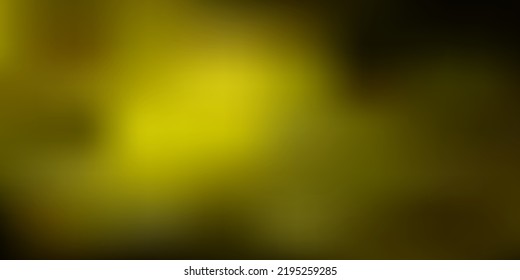 Dark green, yellow vector abstract blur backdrop. Blurred abstract gradient illustration in simple style. Landing pages design.