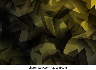 Dark Green, Yellow vector abstract mosaic background. Polygonal abstract illustration with gradient. Template for cell phone's backgrounds.