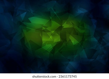 Dark Green, Yellow vector abstract polygonal template. Polygonal abstract illustration with gradient. Template for cell phone's backgrounds.