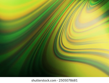 Dark Green, Yellow vector abstract template. A vague abstract illustration with gradient. The background for your creative designs.