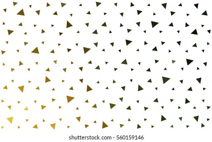 Dark Green Yellow vector abstract colorful background, which consist of triangles. Pattern with colored triangles on white background.