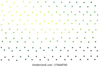 Dark Green, Yellow vector abstract colorful background, which consist of triangles. Pattern with colored triangles on white background.