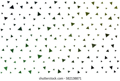 Dark Green, Yellow vector abstract colorful background, which consist of triangles. Pattern with colored triangles on white background.