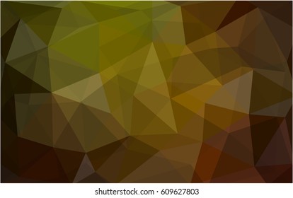 Dark Green, Yellow vector abstract textured polygonal background. Blurry triangle design. Pattern can be used for background.