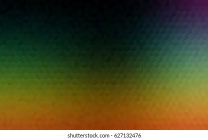 Dark green, yellow vector abstract textured polygonal background. Brand-new blurry hexagonal design. Pattern can be used for background.