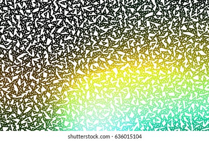Dark Green, Yellow vector abstract colorful background, which consist of triangles. Pattern with colored triangles on white background.