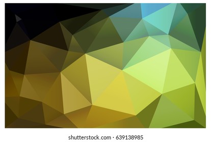Dark Green, Yellow vector abstract textured polygonal background. Blurry triangle design. Pattern can be used for background.