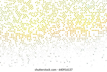 Dark Green, Yellow vector abstract pattern with circles. Geometry template for your business design. Background with colored spheres.