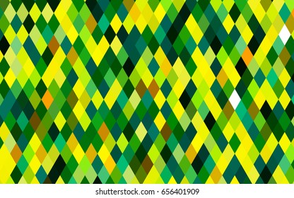 Dark Green, Yellow vector abstract polygonal background. A sample with polygonal shapes. Triangular pattern for your business design.