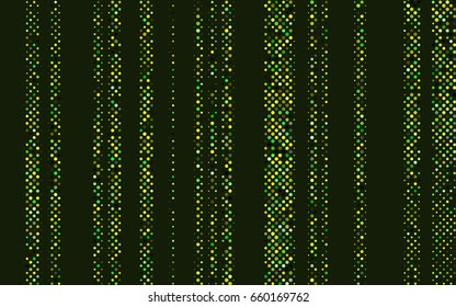 Dark Green, Yellow vector abstract pattern with circles. Geometry template for your business design. Background with colored spheres.