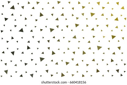 Dark Green, Yellow vector abstract colorful background, which consist of triangles. Pattern with colored triangles on white background.