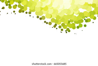 Dark Green, Yellow vector abstract pattern with circles. Geometry template for your business design. Background with colored spheres.