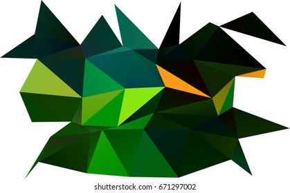 Dark Green, Yellow vector abstract polygonal pattern. Glitter abstract illustration with an elegant design. The template can be used as a background for cell phones.