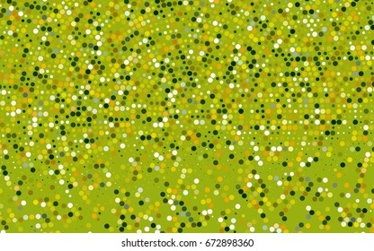 Dark Green, Yellow vector abstract pattern with circles. Geometry template for your business design. Background with colored spheres.