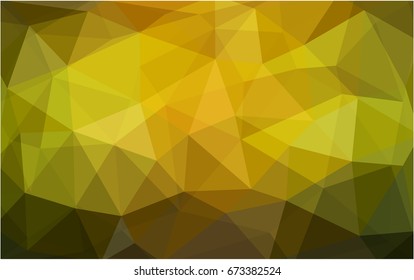 Dark Green, Yellow vector abstract textured polygonal background. Blurry triangle design. Pattern can be used for background.