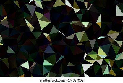 Dark Green, Yellow vector abstract mosaic pattern. A completely new color illustration in a vague style. A new texture for your design.
