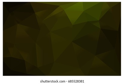 Dark Green, Yellow vector abstract textured polygonal background. Blurry triangle design. Pattern can be used for background.