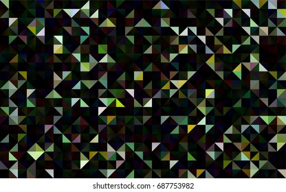 Dark Green, Yellow vector abstract polygonal pattern. Creative illustration in halftone style with gradient. The polygonal design can be used for your web site.