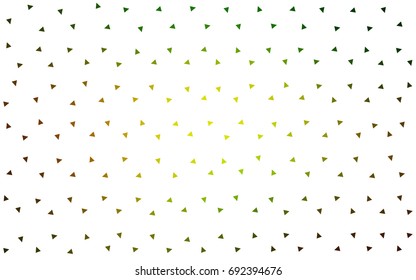 Dark Green, Yellow vector abstract colorful background, which consist of triangles. Pattern with colored triangles on white background.