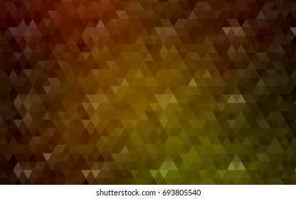Dark Green, Yellow vector abstract polygonal template. Colorful illustration in abstract style with gradient. The template can be used as a background for cell phones.