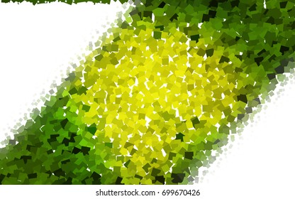 Dark Green, Yellow vector abstract textured polygonal background. Blurry rectangular design. The pattern with repeating rectangles can be used for background.