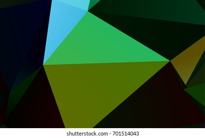 Dark Green, Yellow vector abstract mosaic background. Creative illustration in halftone style with gradient. Brand-new style for your business design.