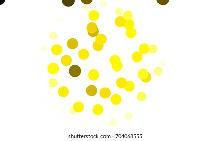 Dark Green, Yellow vector abstract pattern with circles. Geometry template for your business design. Background with colored spheres.