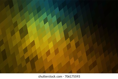Dark Green, Yellow vector abstract textured polygonal background. Blurry rectangular design. The pattern with repeating rectangles can be used for background.