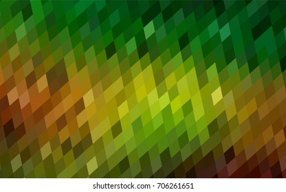 Dark Green, Yellow vector abstract textured polygonal background. Blurry rectangular design. The pattern with repeating rectangles can be used for background.