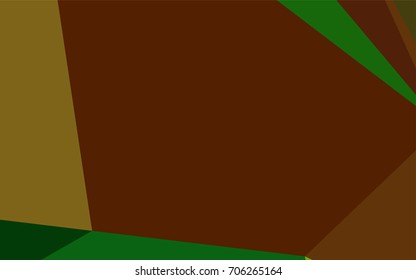 Dark Green, Yellow vector abstract mosaic template. Creative geometric illustration in Origami style with gradient. The polygonal design can be used for your web site.