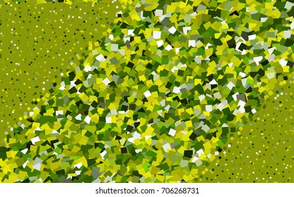 Dark Green, Yellow vector abstract textured polygonal background. Blurry rectangular design. The pattern with repeating rectangles can be used for background.