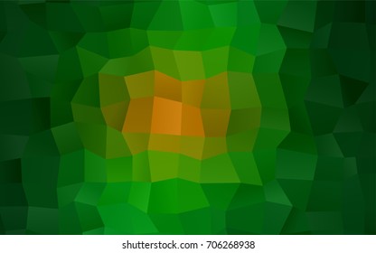 Dark Green, Yellow vector abstract textured polygonal background. Blurry rectangular design. The pattern with repeating rectangles can be used for background.