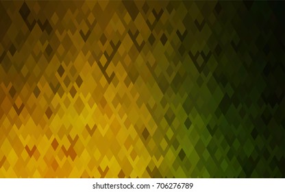 Dark Green, Yellow vector abstract textured polygonal background. Blurry rectangular design. The pattern with repeating rectangles can be used for background.