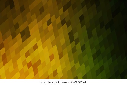 Dark Green, Yellow vector abstract textured polygonal background. Blurry rectangular design. The pattern with repeating rectangles can be used for background.