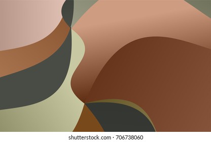 Dark Green, Yellow vector abstract cambered pattern. A vague circumflex abstract illustration with gradient. A completely new template for your business design.