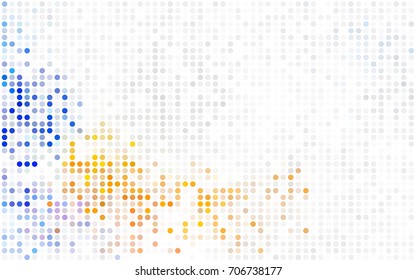 Dark Green, Yellow vector abstract pattern with circles. Geometry template for your business design. Background with colored spheres.