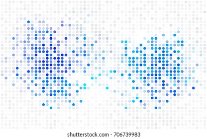 Dark Green, Yellow vector abstract pattern with circles. Geometry template for your business design. Background with colored spheres.