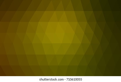 Dark Green, Yellow vector abstract textured polygonal background. Blurry triangle design. Pattern can be used for background.