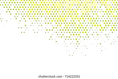 Dark Green, Yellow vector abstract pattern with circles. Geometry template for your business design. Background with colored spheres.