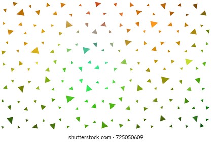Dark Green, Yellow vector abstract colorful background, which consist of triangles. Pattern with colored triangles on white background.